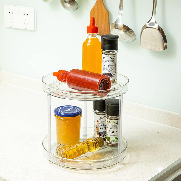 Prep & Savour Lazy Susan Turntable Clear Lazy Susan Spice Rack, 360